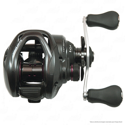 Shimano Scorpion 70hg 7.2:1 X-ship Hagane, color carbono, lado derecho del cigüeñal