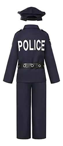 Dress Up America Disfraz De Policía Para Niños - Disfraz De Policía De  Juego De Rol Para Niños - Conjunto De Camisa, Pantalones, Gorro, Cinturón