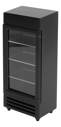 Refrigerador Vertical Black Black Dollhouse 1:12