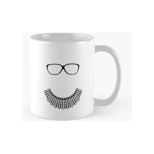 Taza Gafas De Ruth Bader Ginsburg Y Cuello Disidente Calidad