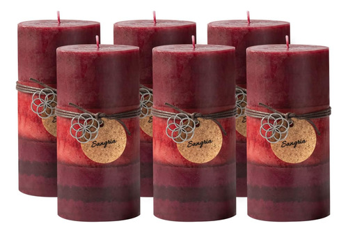 Velas De Pilar De 3 X 6 Pulgadas Para Decoración De Navidad,