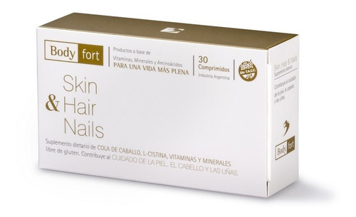 Body Fort Skin, Hair & Nails Natufarma  Suplemento 30 Comp