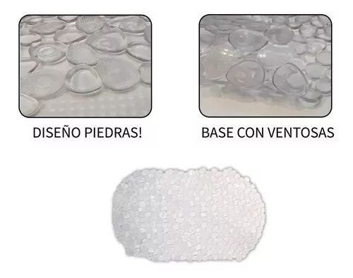 Alfombras Baño Plásticas Antideslizantes, Piedras Chica