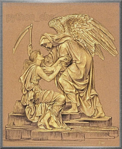 Cuadro El Angel De La Muerte - Evelyn De Morgan - Año 1885