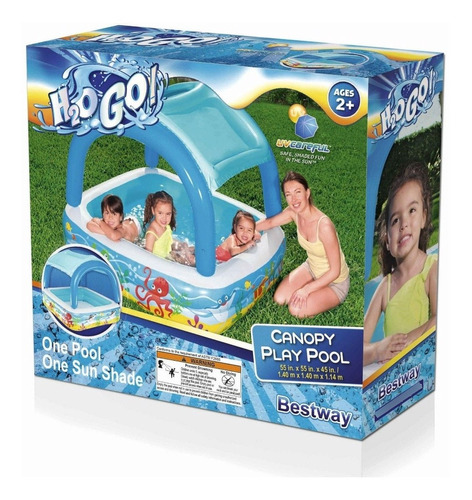 Alberca Piscina Inflable Para Niños Con Techo H2o Go Bestway