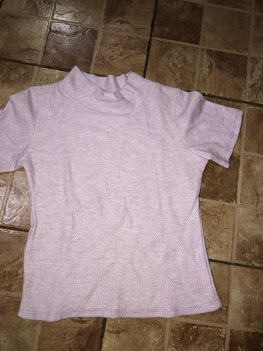 Remera De Lanilla Mangas Cortas Tipo Polera