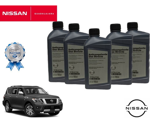 5 Litros De Anticongelante Original Nissan Armada 2016-2019