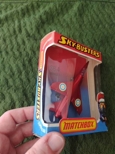 Avión Sb-4 Mirage F-1 , Matchbox Skybuster 1:64 Rojo (Usado)