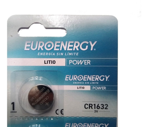 5 X Euroenergy Cr1632 3v P/ Sensores, Alarmas , Relojes