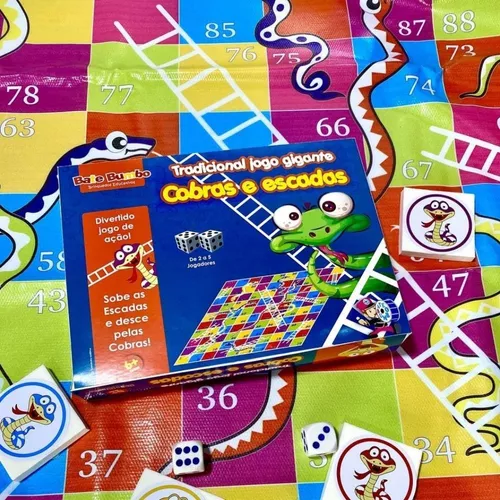 Jogo Cobras E Escadas Gigante +6anos - Jogo Educativo