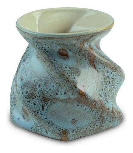 Vaso De Cerâmica Camélia 11cm Azul Reagente Ceraflame Decor