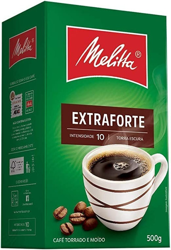 Cafe Molido Melitta Extraforte 500g Sin Azucar Import Brasil