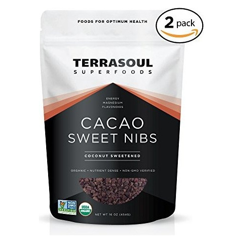 Terrasoul Superfoods Orgánicos Dulces De Cacao Semillas, 2 L