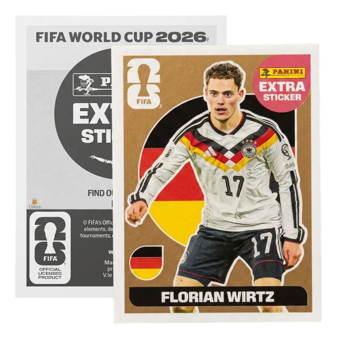 Extra Stickers Originales Panini Mundial 2026 A Florian Wirtz Bronce 2026
