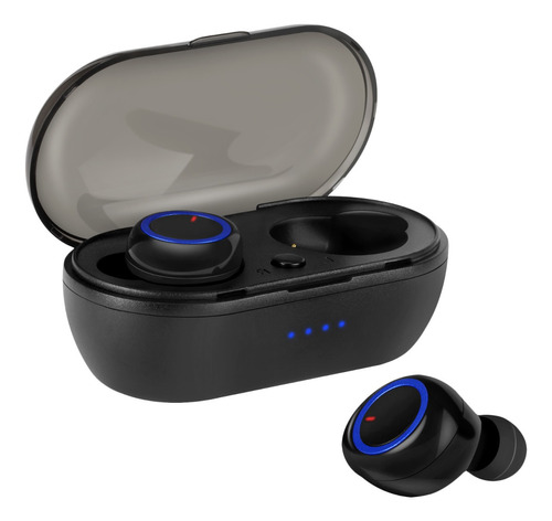 Fone de ouvido in-ear sem fio Sumexr SLY-20 preto e azul