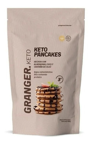 Keto Pancakes X450gr 18uni Harina Caju Almendra Y Proteína 