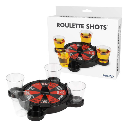 Juego Ruleta Casino Shots Drinking Game Fiestas Con 4 Vasos