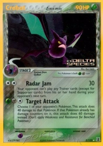 Cartas Pokemon Crobat Delta Species 2/113 Pre Release