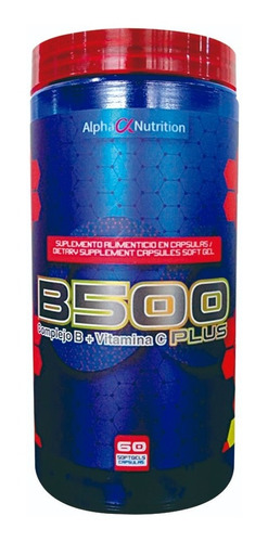 Alpha Nutrition B500 Complejo B + Vitamina C Plus 60 Caps