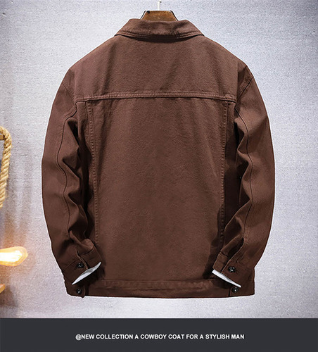 Chaqueta De Mezclilla Holgada Para Hombre, Ropa De Abrigo De