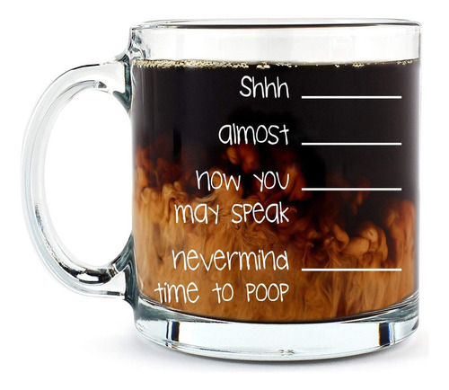 Aw Moda Shh. Nevermind, Time To Poop Mug - Taza De Caca Dive