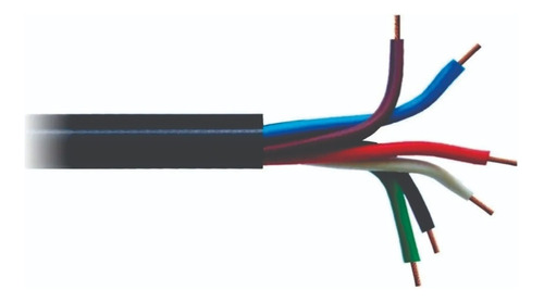 Cabo Pp 6x1 Vias 2x1,50mm Rolo 5 Metros Carretinha Reboque