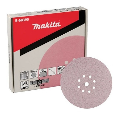 Lija Velcro P/pared 8  Grano 80 (25) Makita B-68395 