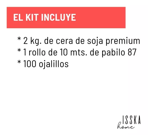 Kit Para Elaborar Vela De Cera De Soja + Insumos Premium