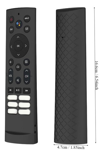 Funda De Silicona Para Control Remoto De Voz Hisense Erf3a90 Compatible Con Hisense U7g U9g U8 Series 4k Uled Cubierta De Silicona Remota Negro Y Azul 2 Piezas