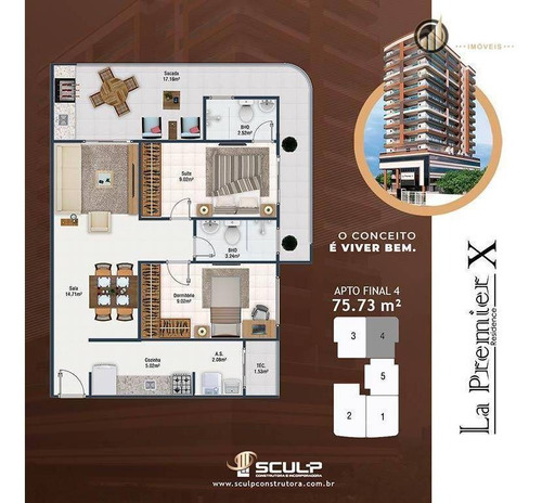 Imagem 19 de 20 de Apartamento Com 2 Dormitórios À Venda, 67 M² Por R$ 373.945,00 - Canto Do Forte - Praia Grande/sp - Ap2940
