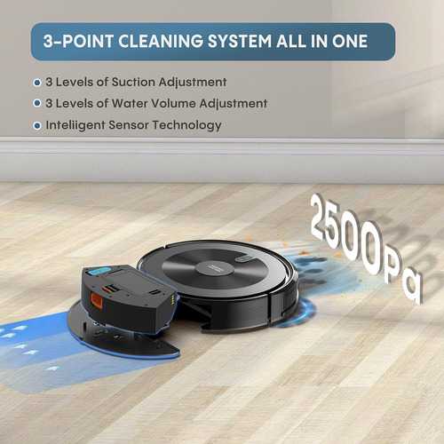 Robot Aspirador 2 En 1 2500 Pa Control Alexa Mmg