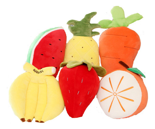 Peluches Almohada De Frutas 5 Piezas