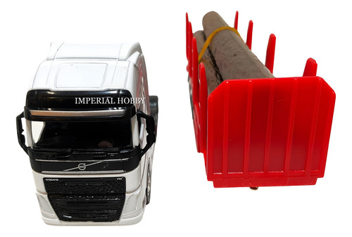 Volvo Fh Troncos Pull B Nuevo Sin Caja - B Camion Welly 1/64 Blanco