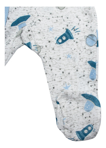 Mameluco Azul Baby Circus Planeta Gris Claro 6 M Planeta