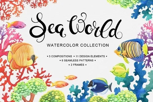 Kit De Papel Digital E Imagenes Peces Mar Sea World