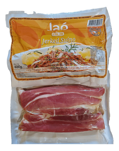Jerked Suíno Salgado Curado Dessecado Jaó 400g