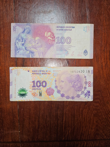 2 Billetes De $100 Con Error