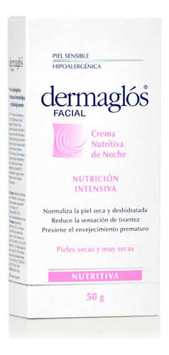 Dermaglós Facial Nutrición Intensiva De Noche 50 Gramos