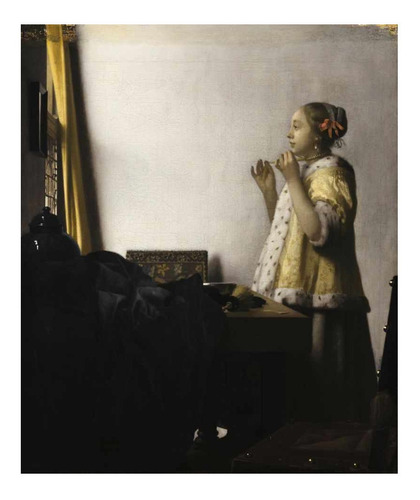 Menina Com Colar De Pérolas - Vermeer - Tela Canvas