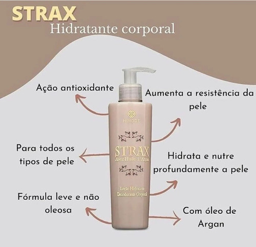 Loção Corporal Strax Hinode Top Para Tatuagem Com Argan