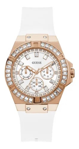 Reloj Para Mujer Guess Color Blanco Heiress Color Del Bisel Dorado Color  Del Fondo Dorado