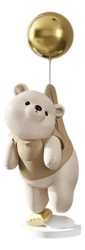 Adorable Urso Estatueta Resina Animal Estátua Balao Urso