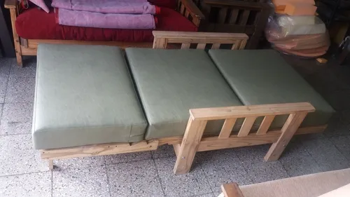 Futon Un Cuerpo C/ Pie Y Colchones En Placa / Envio Gratis