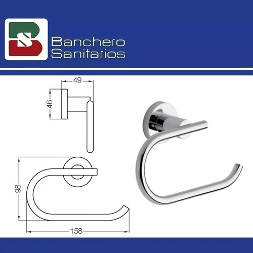 Set Accesorios Fv Libby Portarrollo Percha Y Toallero De Aro
