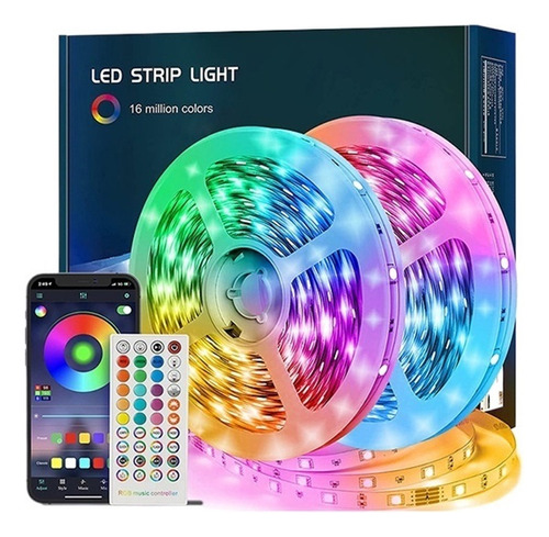 Tira Led Rgb Bluetooth Luces De Colores Led Para Cuarto 30m