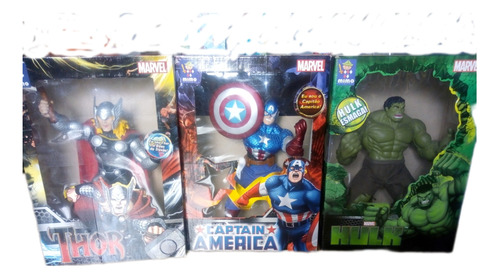 Figuras Avengers Thor Hulk Y Capitan América 50 Cm