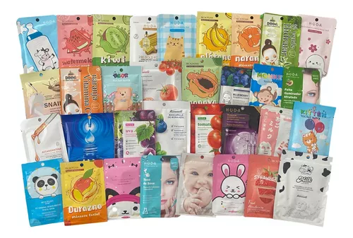 comprar Lote Paquete 30 Mascarillas Coreanas De Tela Surtidas Tipo de piel Todo tipo