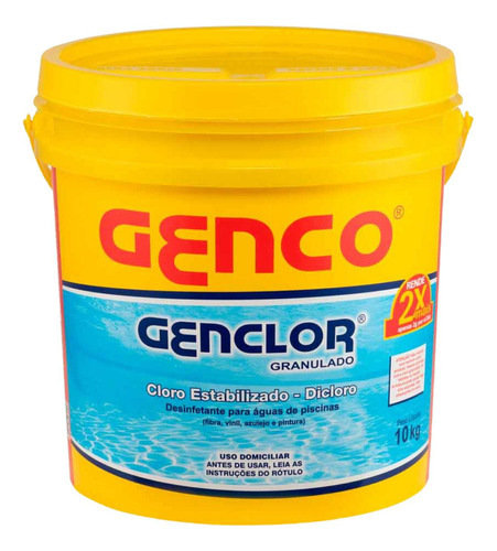 Cloro Granulado Estabilizado. Genclor 10kg - Genco