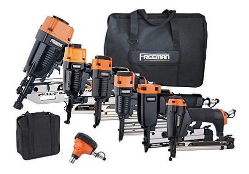 Freeman P9pck 9 Piezas Completo Nail Gun Combo Kit