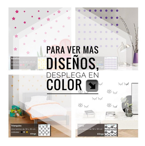 Vinilos Decorativos Trama Estrellas Círculos Triángulos